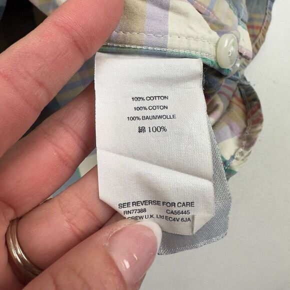 J.Crew SLIM Fit Multicolor Plaid Button Up Shirt 100% Cotton Shirting Size S L/S - Picture 9 of 11